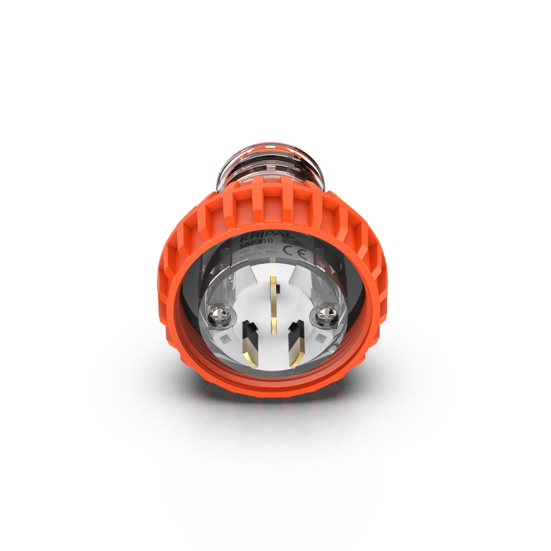Kripal 56P310 | 3 PIN FLAT 10 AMP STRAIGHT PLUG IP66