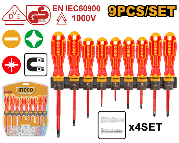 9PCS Insulated Screwdriver set | INGCO